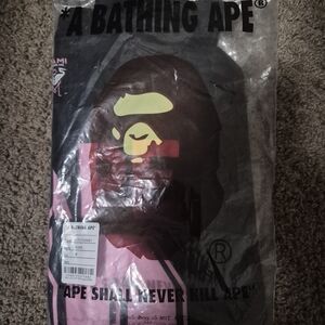 Bape Black and Pink Short Sleeve Tee